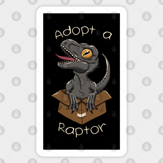 Adopt a Raptor Sticker by Vincent Trinidad Art